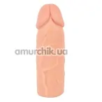 Насадка на пеніс Nature Skin Extension Sleeve  +4cm, тілесна - Фото №1
