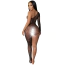 Комбинезон Star Night One Shoulder Leopard Bodystocking, черный - Фото №7