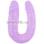 Двухконечний фалоімітатор Hi-Rubber Born To Create Pleasure 14 Inch, фіолетовий - Фото №1