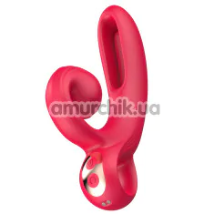 Вібратор Sweet Play Tongue-Flipping Vibrator А4, червоний - Фото №1