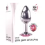 Анальна пробка з рожевим кристалом Adam & Eve Pink Gem Anal Plug Small, срібна - Фото №4