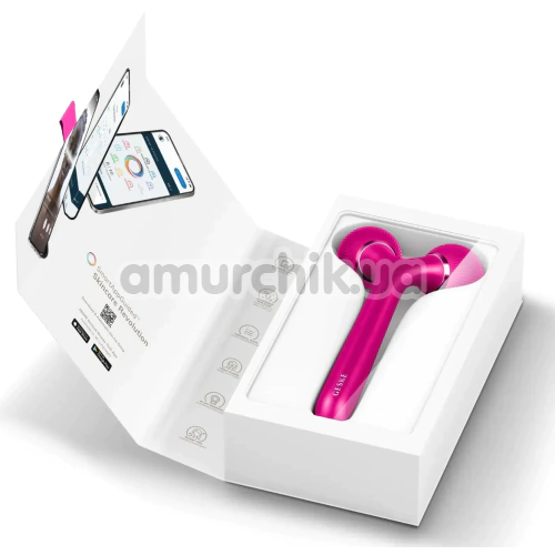 Ультразвуковий масажер Geske Sonic Facial & Body Roller 4 in 1, темно-рожевий