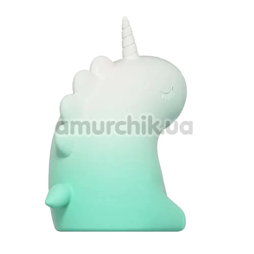 Кліторальний вібратор з пульсацією Univibe Sexy Unicorn, біло-бірюзовий