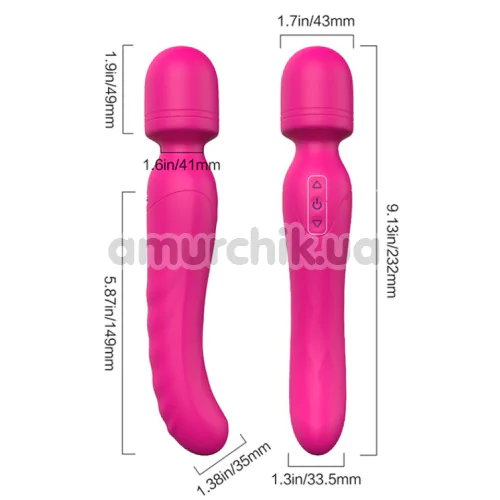 Универсальный массажер с подогревом Essentials Heating Bodywand, розовый