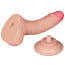 Фаллоимитатор Sliding-Skin Dual Layer Dong 7.5 с изогнутым стволом, телесный - Фото №3