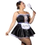 Костюм горничной JSY Sexy Lingerie P61110, черный: платье + головной убор + трусики-стринги + метелка + фартук - Фото №4