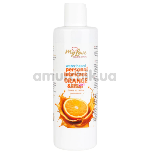 Масажний лубрикант MyLove Aroma Series Personal Lubricant 2in1 Orange - апельсин, 300 мл - Фото №1
