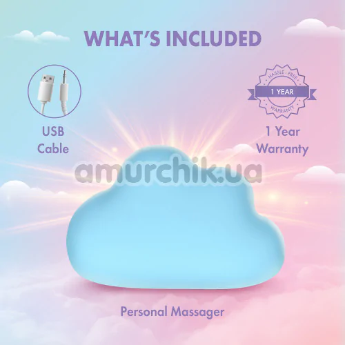 Клиторальный вибратор Play With Me Cuddle Cloud, голубой