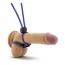Ерекційне кільце Stay Hard Silicone Double Loop Cock Ring, синє - Фото №4