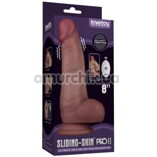 Вібратор Sliding Skin Pro II 8, тілесний
