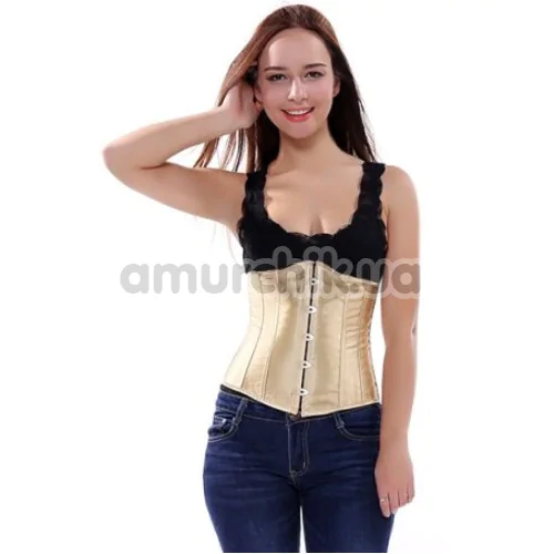 Корсет DS Fetish Vintage Satin Underbust Corset, золотой