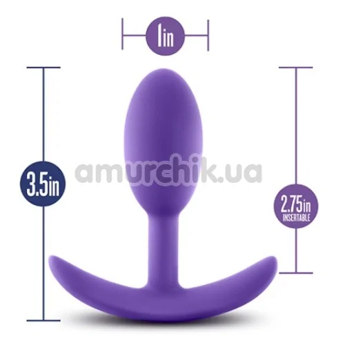 Анальна пробка Luxe Wearable Vibra Slim Plug Small, фіолетова
