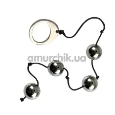 Анальная цепочка Alchemy Metallics Solid Seamless Metal Balls, серебряная - Фото №1
