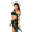 Костюм Медузы Горгоны Leg Avenue Medusa Costume, зеленый: бюстгальтер + юбка + браслет + обруч - Фото №3