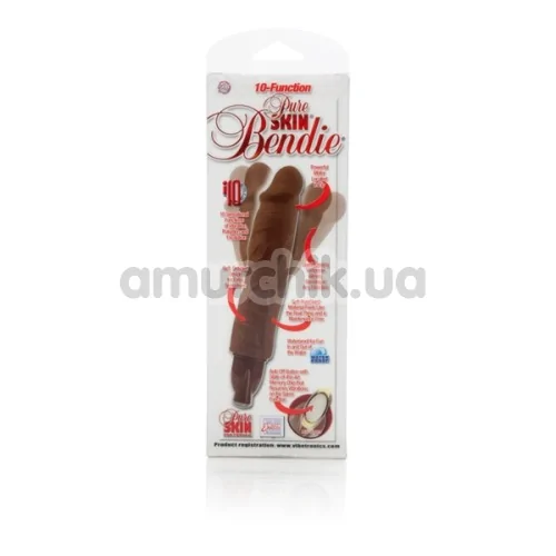 Вибратор Pure Skin Bendies коричневый