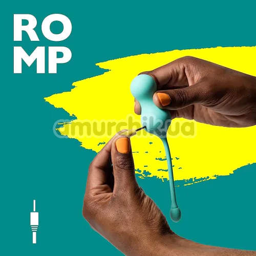 Вагинальные шарики с вибрацией Romp Cello, бирюзовые