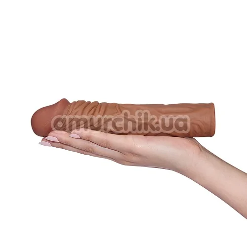 Насадка - удлинитель пениса Lovetoy Pleasure X-Tender Series LV1052, коричневая