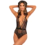 Боді Deep Plunge Bare It All Bodysuit, чорне - Фото №2