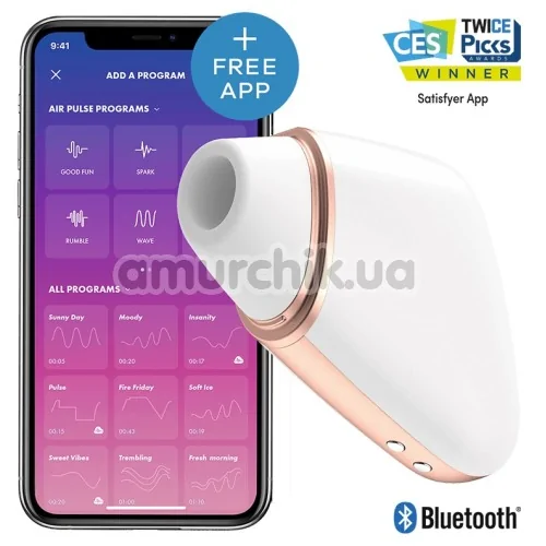 Симулятор орального сексу з вібрацією для жінок Satisfyer Love Triangle, білий