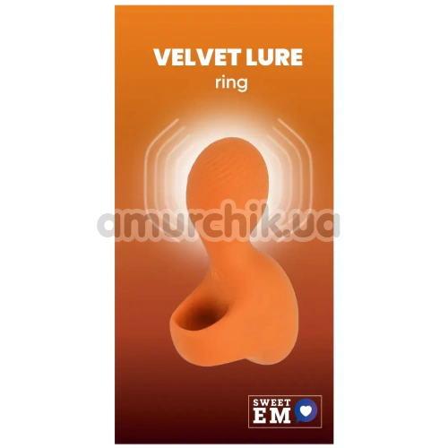 Вібратор на палець Sweet Em Velvet Lure Ring, помаранчевий
