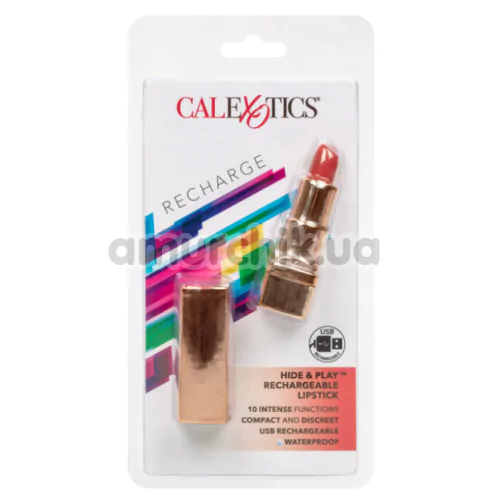 Кліторальний вібратор Hide & Play Rechargeable Lipstick, червоний
