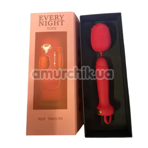 Симулятор орального секса для женщин с толчками Odeco Every Night Toys Rose Thruster 2330, красный