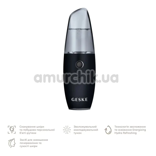 Зволожувач для шкіри обличчя Geske Facial Hydration Refresher 4 in 1, чорний