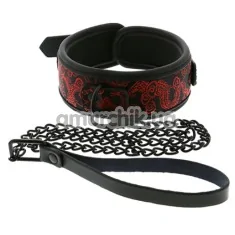 Ошейник с поводком Blaze Deluxe Collar and Leash, красно-черный - Фото №1