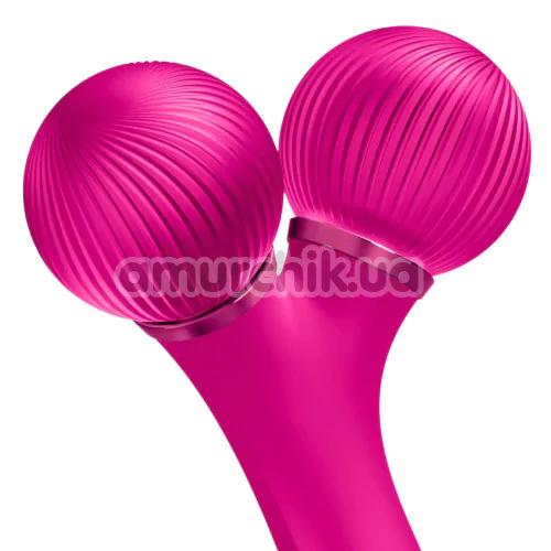 Ультразвуковий масажер для обличчя Geske Sonic Facial Roller 4 in 1, яскраво-рожевий