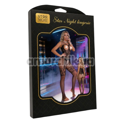 Комбінезон Star Night Chain Open Bodystocking, чорний