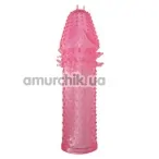 Насадка - удлинитель члена Super Stretch Silicone Sleeve, розовая - Фото №1