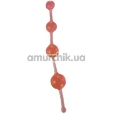 Анальные бусы New Jelly Thai Beads розовые - Фото №1