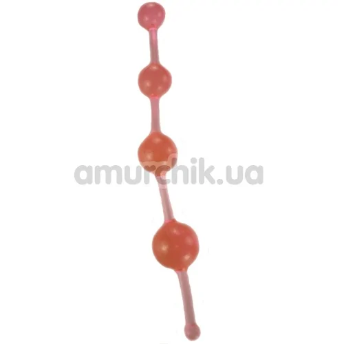 Анальные бусы New Jelly Thai Beads розовые - Фото №1