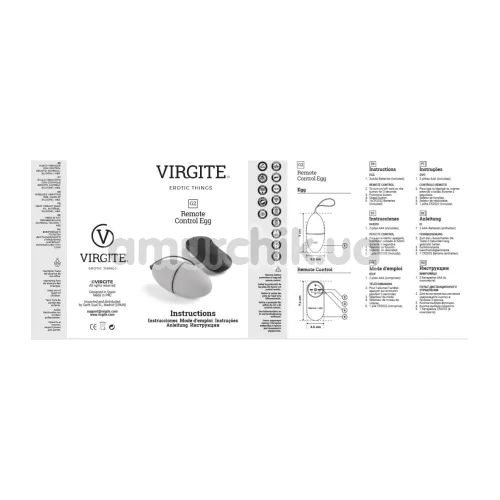 Виброяйцо Virgite Remote Controll Egg G2, фиолетовое