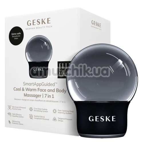 Массажер для лица и тела Geske Cool & Warm Face and Body Massager 7 in 1, черный