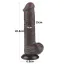 Фаллоимитатор Sliding-Skin Dual Layer Dong 8 с маленькой мошонкой, коричневый - Фото №10