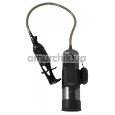 Вакуумная помпа с вибрацией Vibrating Man Pump, черная - Фото №1
