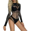 Боді Star Night Fishnet Rhinestone Bodysuit, чорне - Фото №3