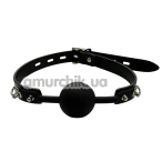 Кляп DS Fetish Mouth Silicone Ball Gag, чорний - Фото №1