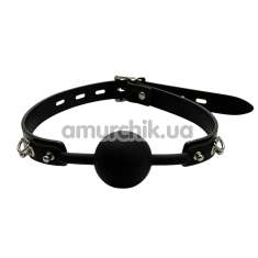 Кляп DS Fetish Mouth Silicone Ball Gag, черный - Фото №1