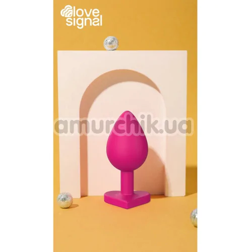 Анальная пробка Love Signal Heart Plug Small, розовая