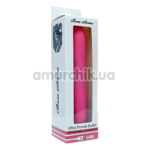 Вибратор Boss Series Ultra Power Bullet, розовый