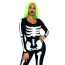 Комбінезон Leg Avenue Printed Glow In The Dark Skeleton Catsuit, чорно-білий - Фото №4