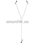 Зажимы для сосков и клитора Nipple Play Triple Intimate Clamps, серебряные - Фото №1