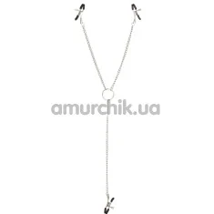 Зажимы для сосков и клитора Nipple Play Triple Intimate Clamps, серебряные - Фото №1