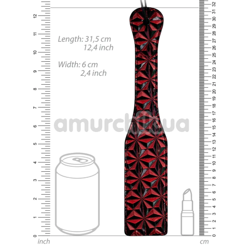 Шлепалка Ouch! Luxury Paddle, черно-красная
