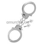 Наручники Fetish Tentation Enjoy Pain Soft Adjustable Metal Wrist Cuffs, срібні - Фото №1