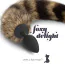 Анальна пробка з коричневим хвостом Crushious Foxy Delight, чорна - Фото №3