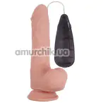 Вибратор T-skin ReaL Basics Realistic Vibrating Dildo, телесный - Фото №1