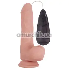 Вибратор T-skin ReaL Basics Realistic Vibrating Dildo, телесный - Фото №1